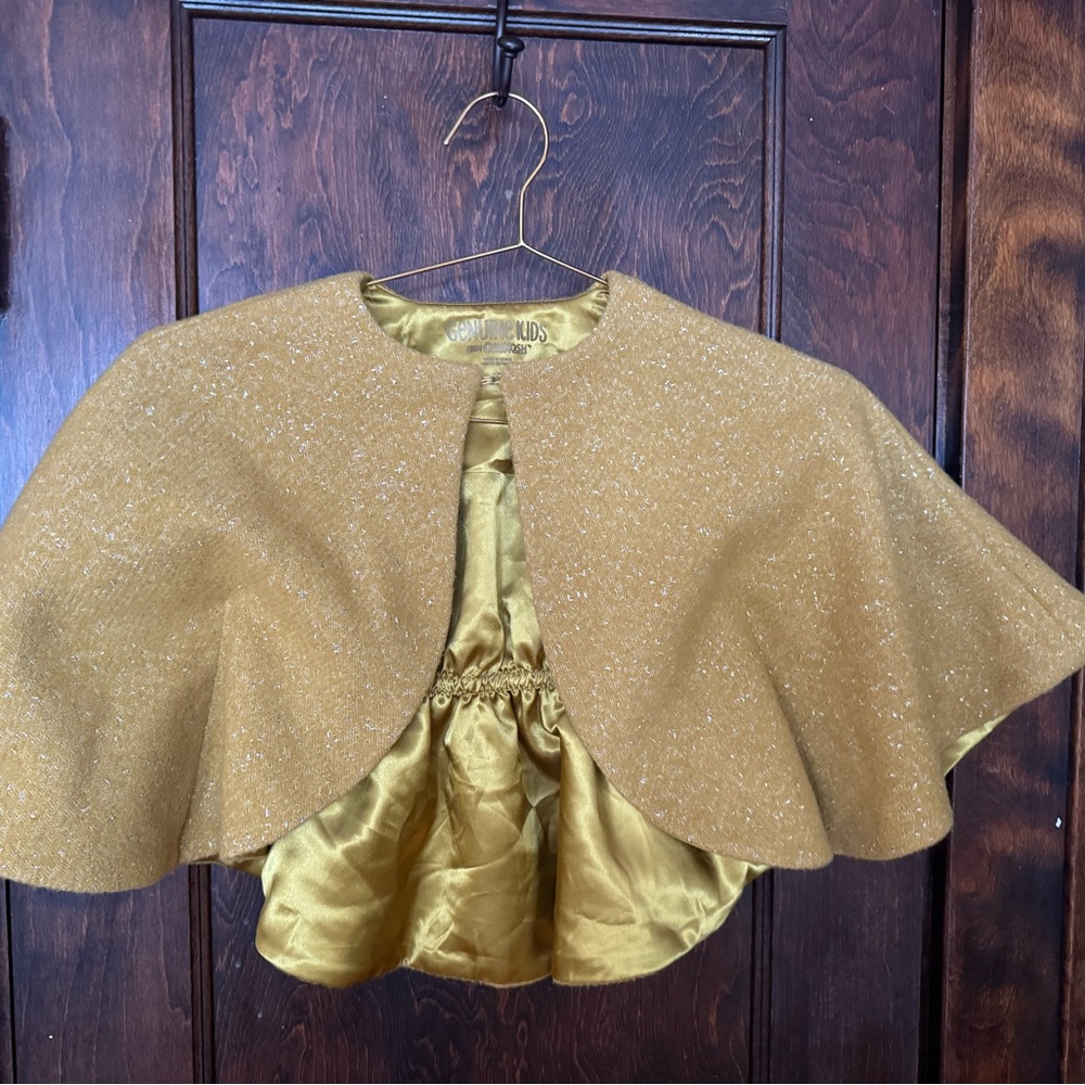 Gold Capelet with Glitter Detail